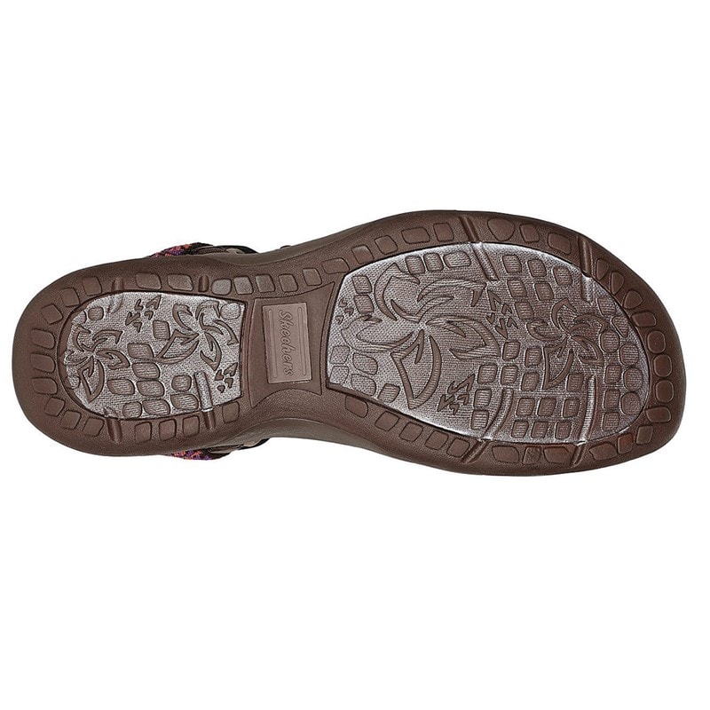 SKECHERS Womens Reggae Slim Vacay Sandals Brown - Image 2
