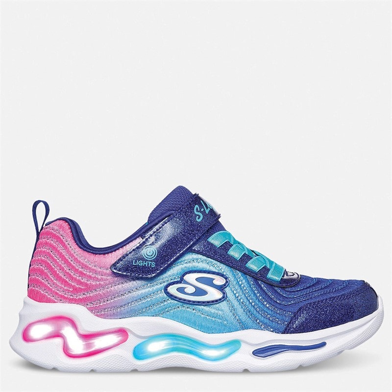 SKECHERS Girls Wavy Beams Ombre Express Sneakers Navy - Image 1