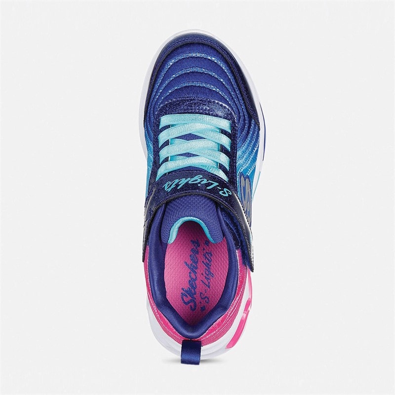 SKECHERS Girls Wavy Beams Ombre Express Sneakers Navy - Image 3