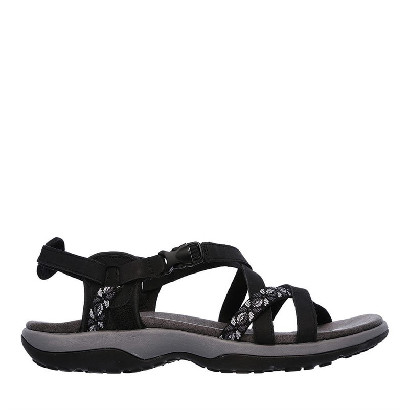 SKECHERS Womens Reggae Slim Vacay Sandals Black