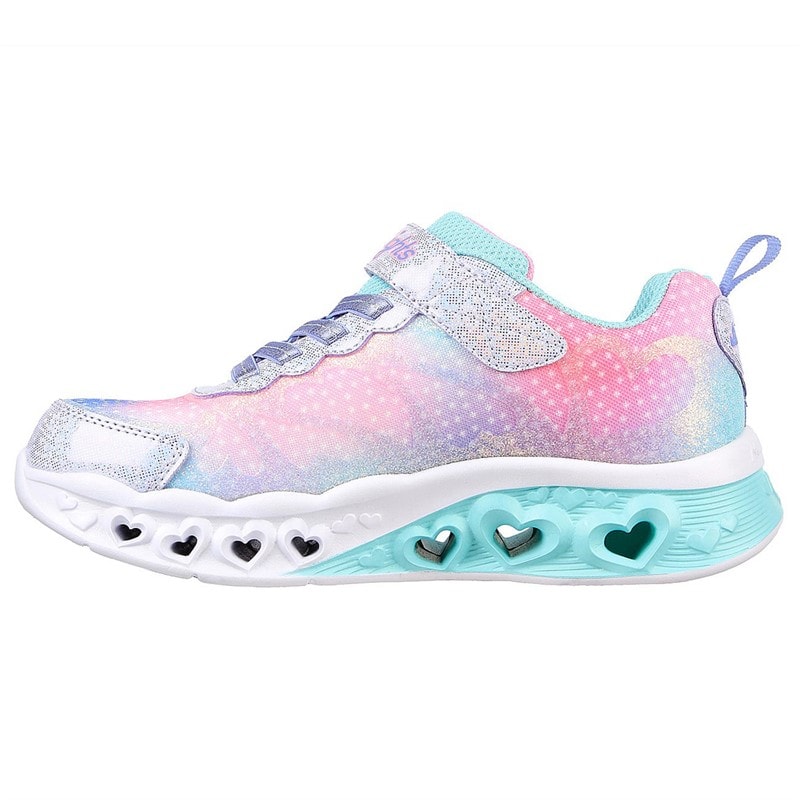 SKECHERS Girls Flutter Heart Lights Simply Love Sneakers Purple - Image 5