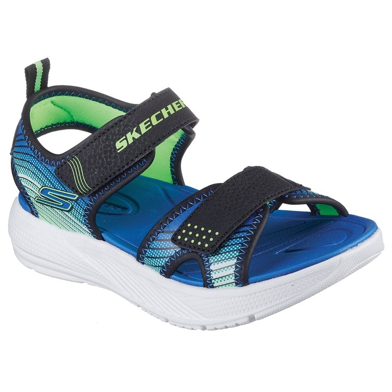 SKECHERS Boys Microspec-Splash Sandals Black - Image 3