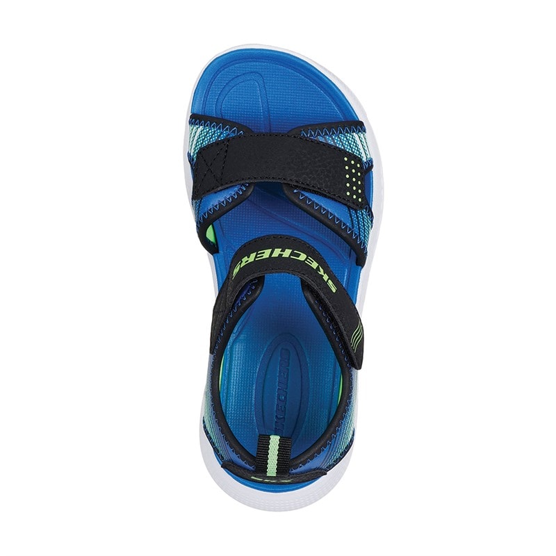 SKECHERS Boys Microspec-Splash Sandals Black - Image 4
