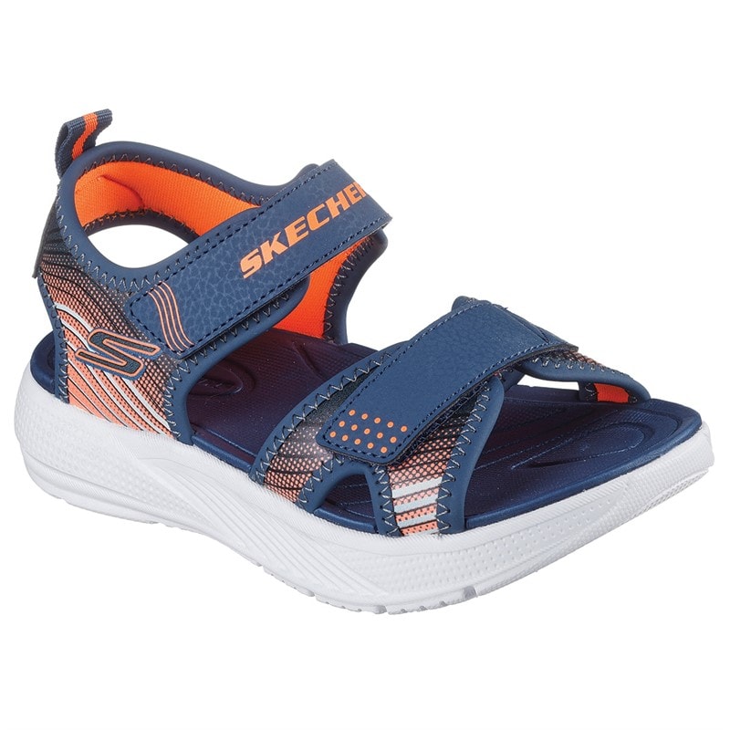 SKECHERS Boys Microspec-Splash Sandals Navy - Image 3