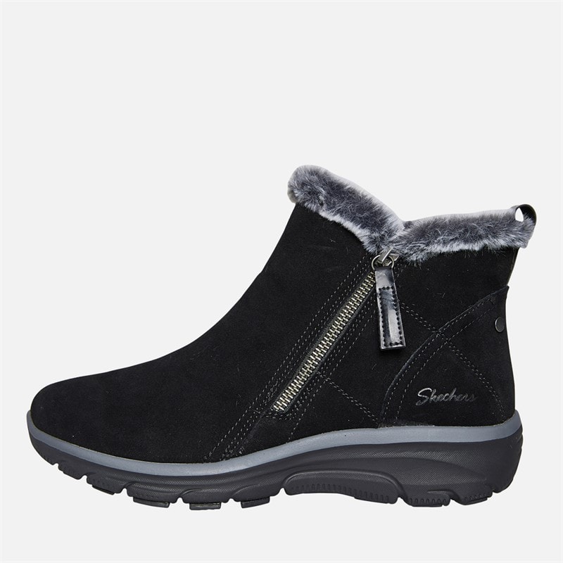 SKECHERS Womens Easy Going High Zip Boots Black