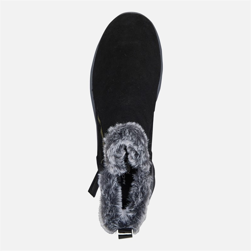 SKECHERS Womens Easy Going High Zip Boots Black - Image 4