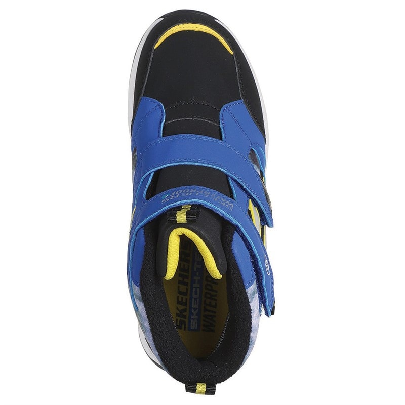 SKECHERS Junior Boys Storm Blazer Waterproof Double Strap Lighted Sneakers Blue Black - Image 3