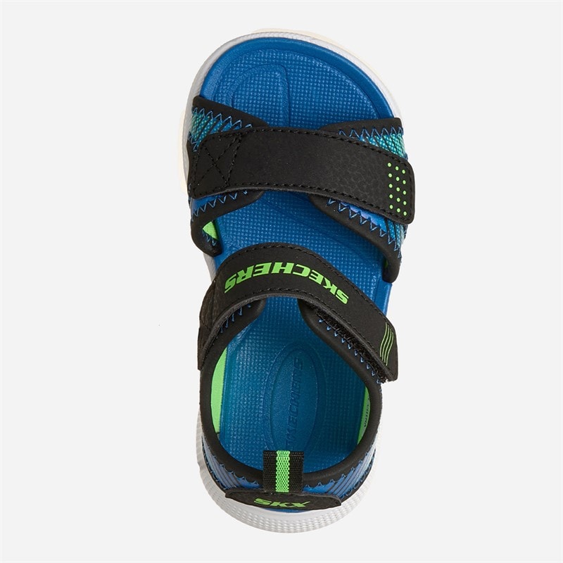 SKECHERS Boys Microspec-Splash Sandals Black - Image 2