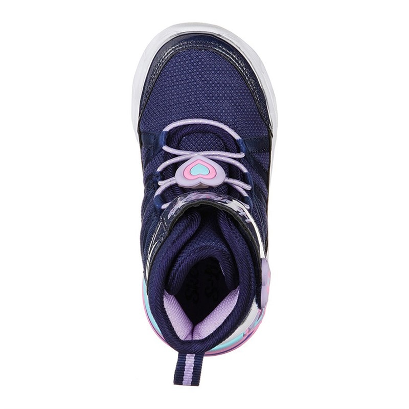 SKECHERS Girls Love To Shine Sweetheart Light Boots Navy Lavender - Image 4