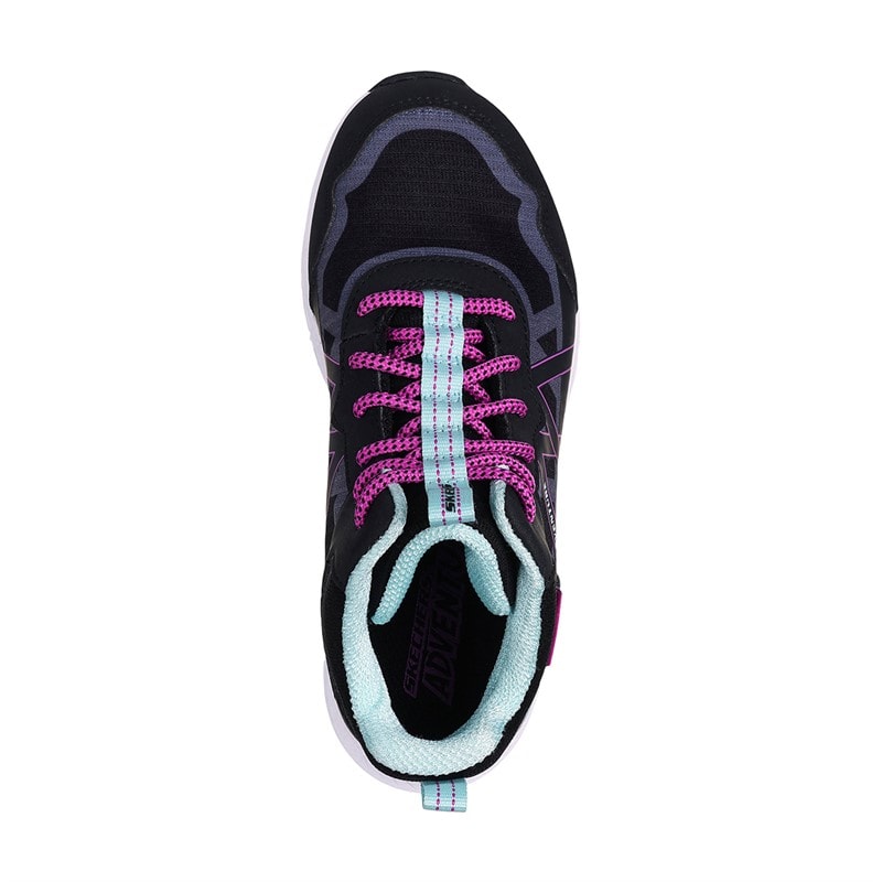SKECHERS Girls Adventure Blitz Fun Pursuit Waterproof Shoes Black Aqua - Image 3