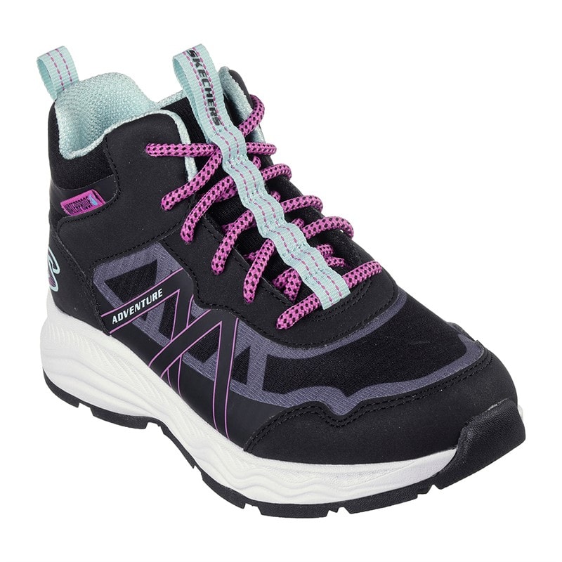 SKECHERS Girls Adventure Blitz Fun Pursuit Waterproof Shoes Black Aqua - Image 4