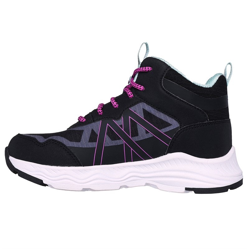 SKECHERS Girls Adventure Blitz Fun Pursuit Waterproof Shoes Black Aqua - Image 5