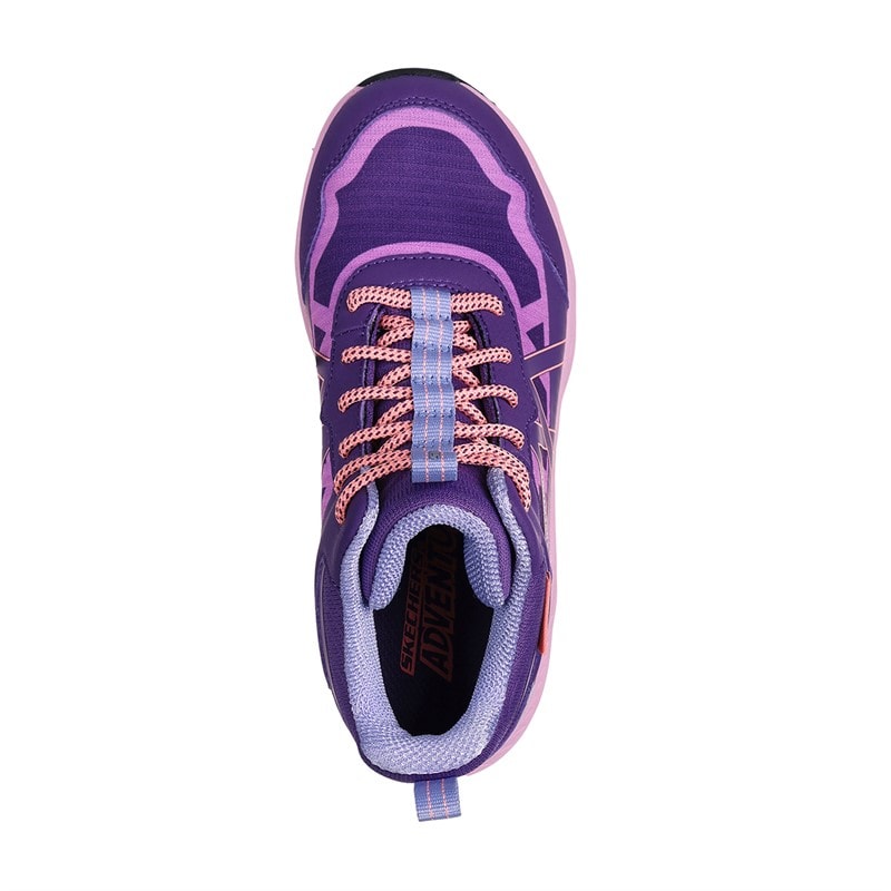 SKECHERS Girls Adventure Blitz Fun Pursuit Waterproof Shoes Purple Light Blue - Image 4