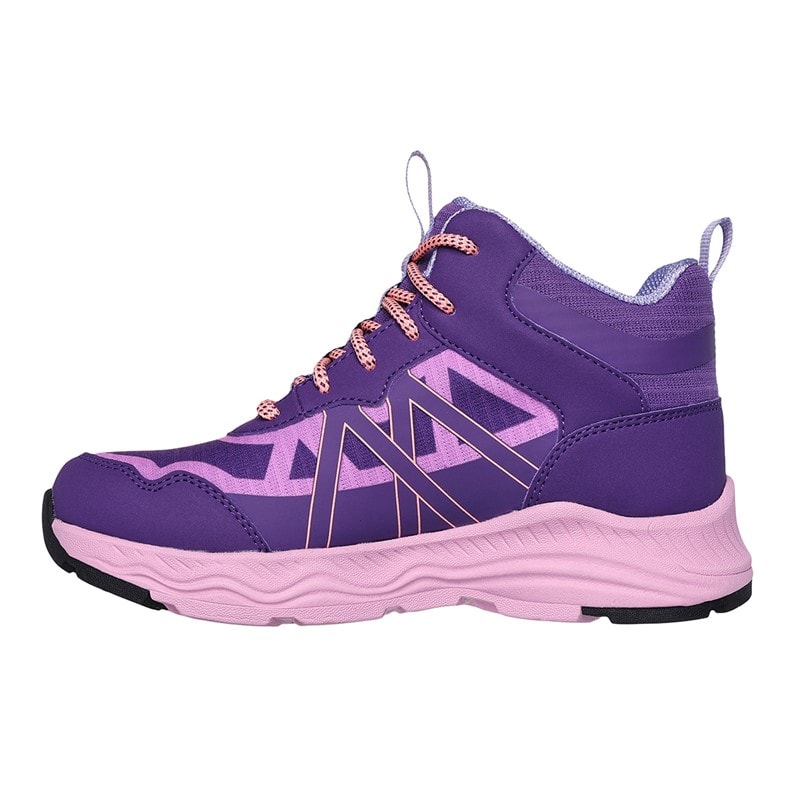 SKECHERS Girls Adventure Blitz Fun Pursuit Waterproof Shoes Purple Light Blue - Image 5