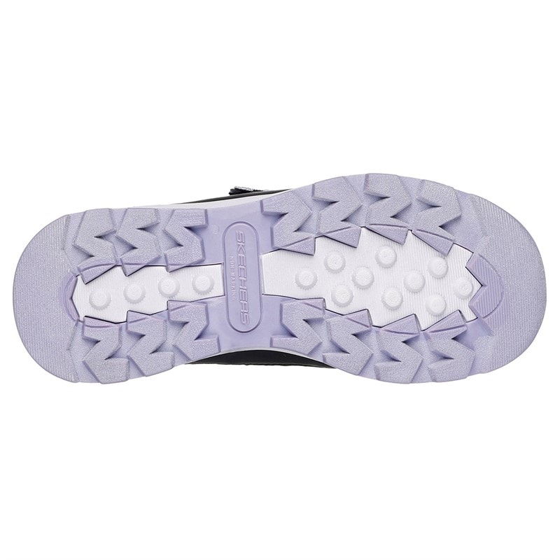 SKECHERS Girls Storm Blazer Waterproof Shoes Black Lavender - Image 2