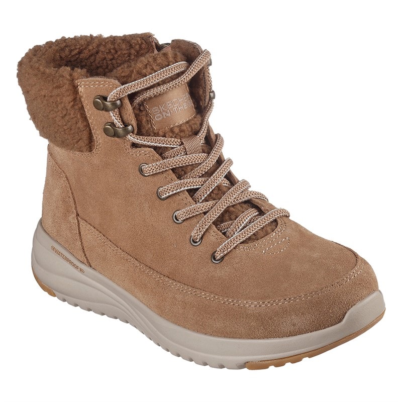 SKECHERS Womens On The Go Stellar Waterproof Boots Brown - Image 3
