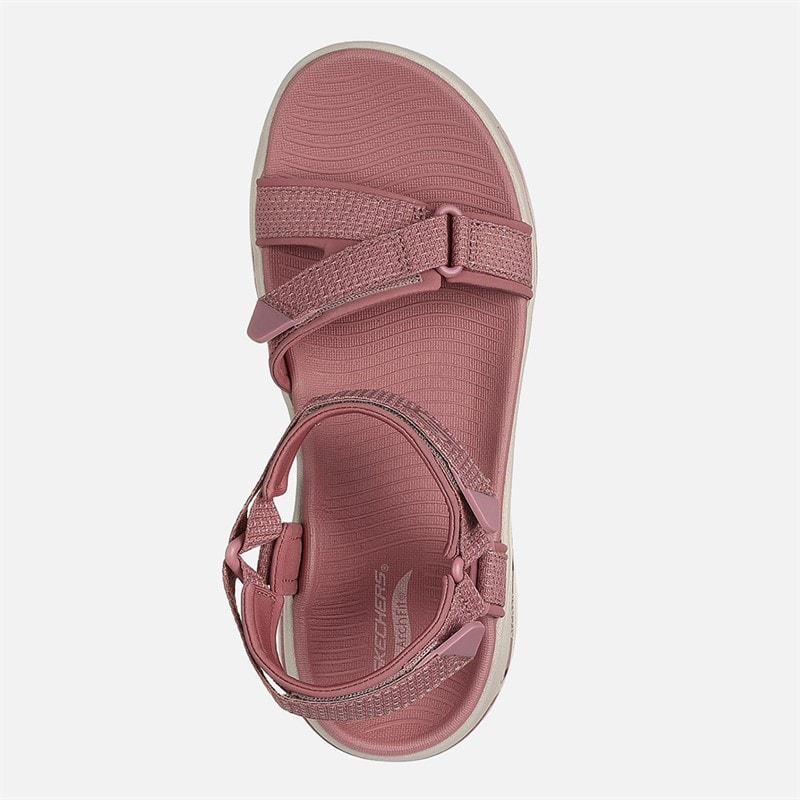 SKECHERS Womens Gowalk Arch Fit Sandals Mauve - Image 3