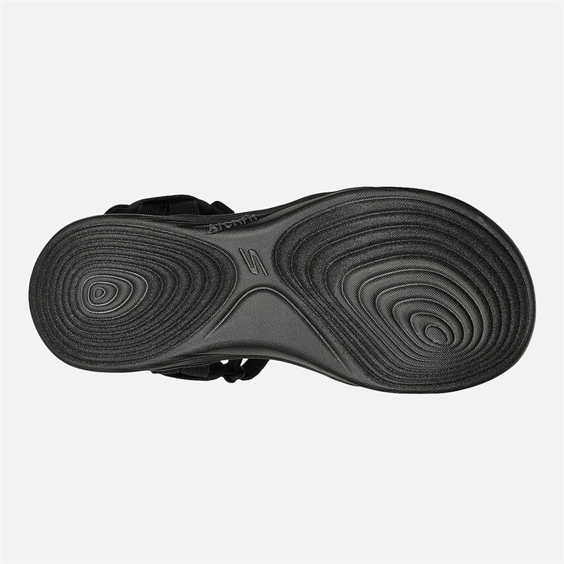 SKECHERS Womens Gowalk Arch Fit Sandals Black Grey - Image 2