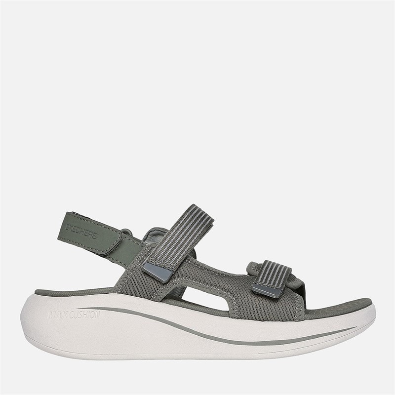 SKECHERS Womens Max Cushioning Essential Sandals Olive - Image 1