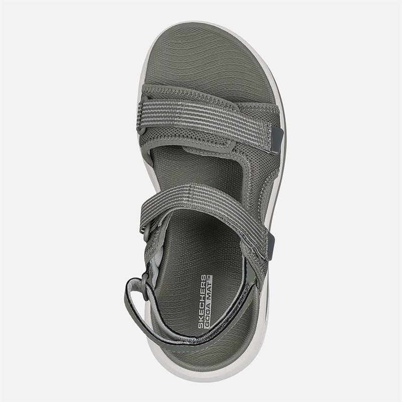SKECHERS Womens Max Cushioning Essential Sandals Olive - Image 3