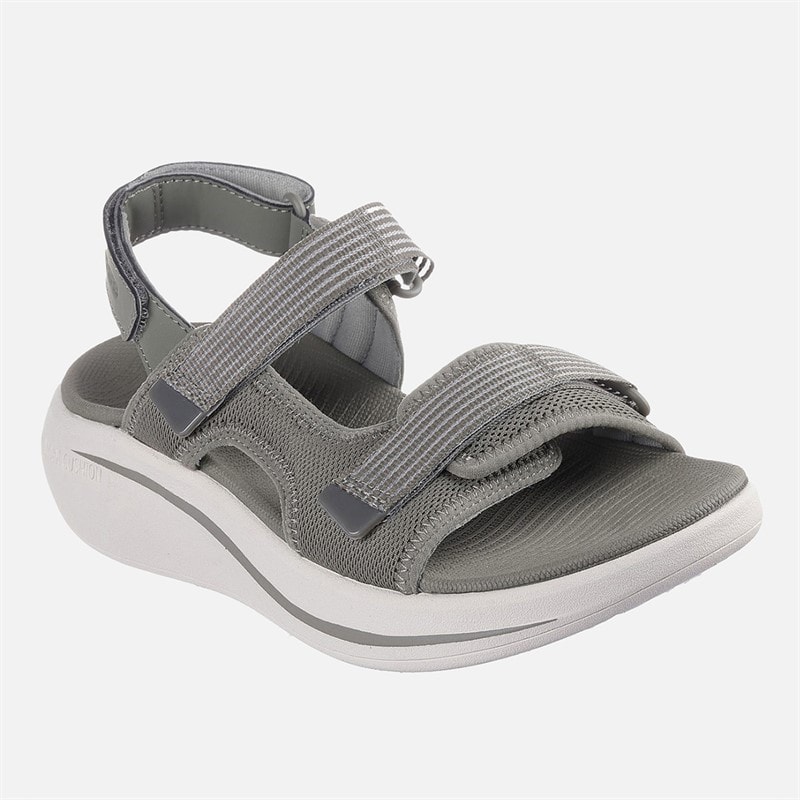 SKECHERS Womens Max Cushioning Essential Sandals Olive - Image 4