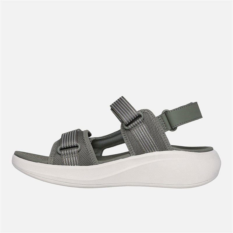 SKECHERS Womens Max Cushioning Essential Sandals Olive - Image 5