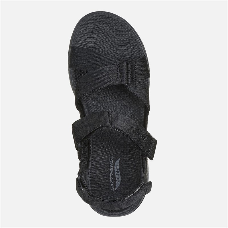 SKECHERS Womens Gowalk Arch Fit Sandals Black - Image 3