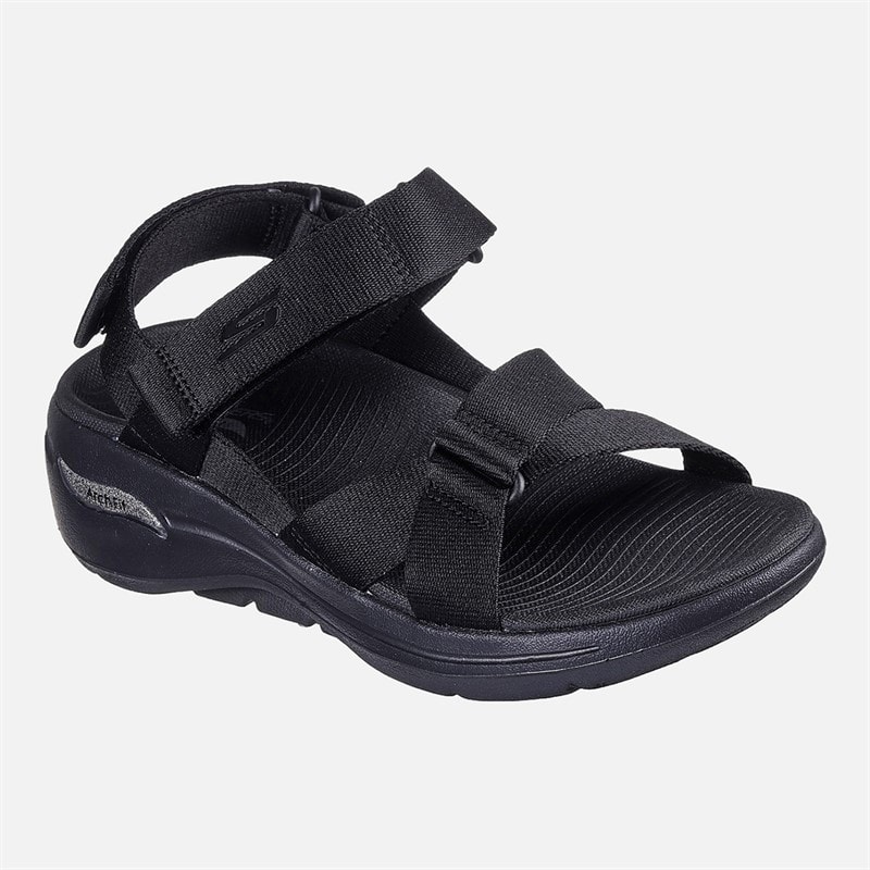 SKECHERS Womens Gowalk Arch Fit Sandals Black - Image 4