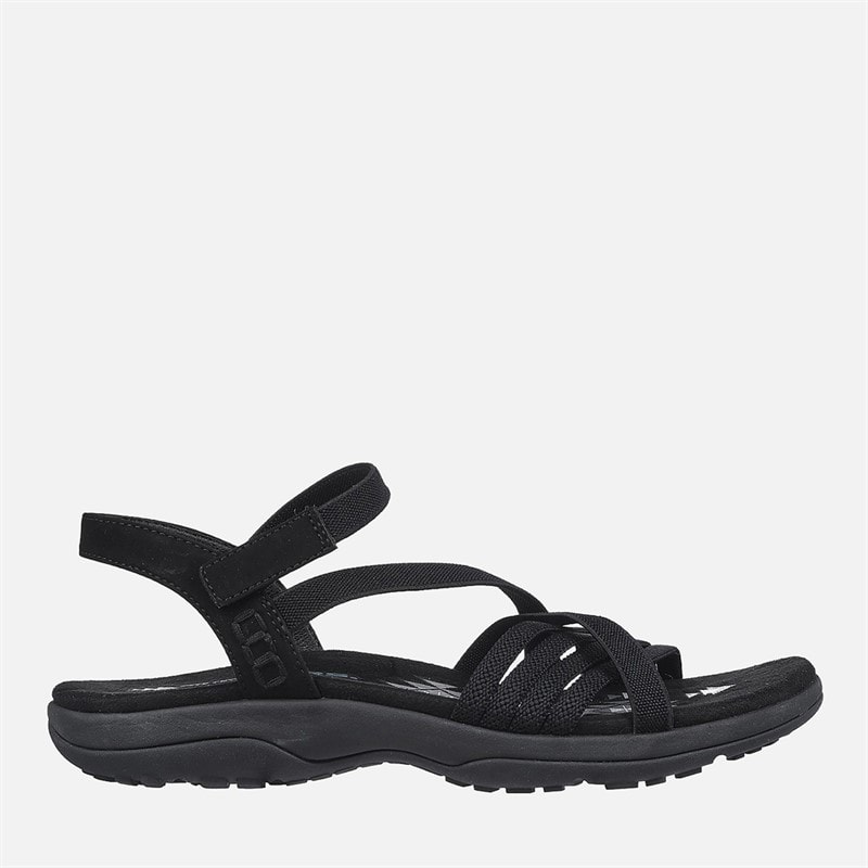 SKECHERS Womens Reggae Slim Sandals Black - Image 1