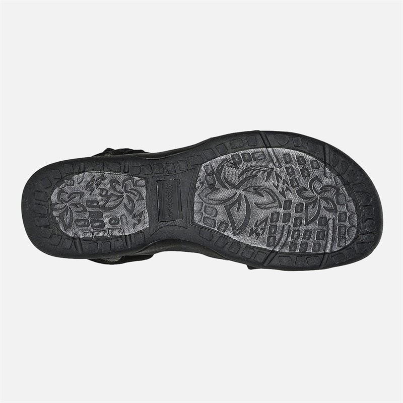 SKECHERS Womens Reggae Slim Sandals Black - Image 2