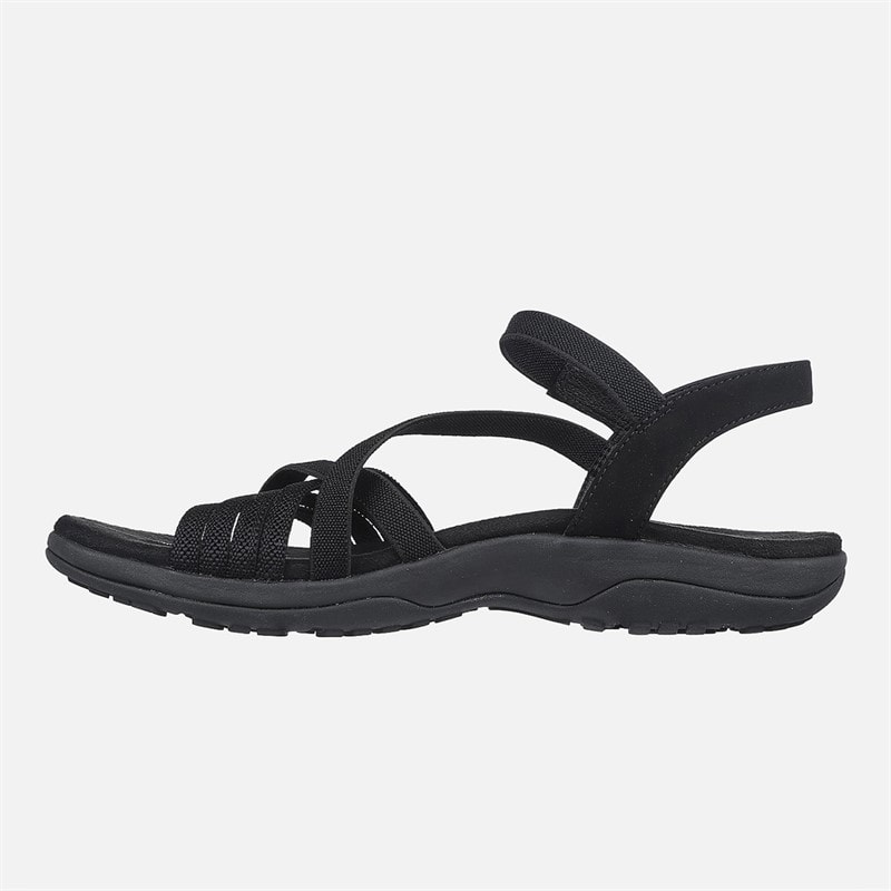 SKECHERS Womens Reggae Slim Sandals Black - Image 5