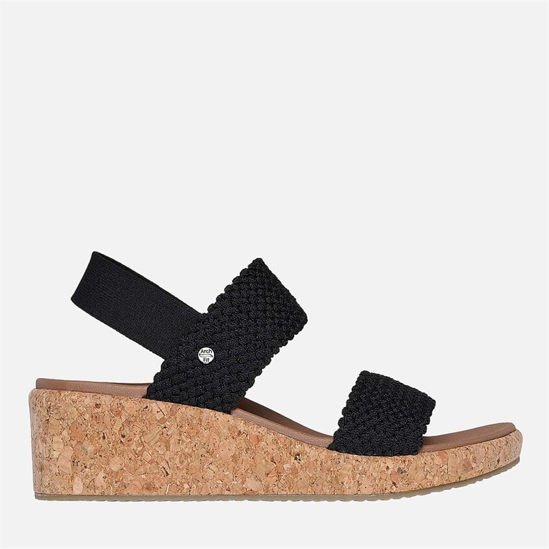 SKECHERS Womens Beverlee Arch Fit Sandals Black