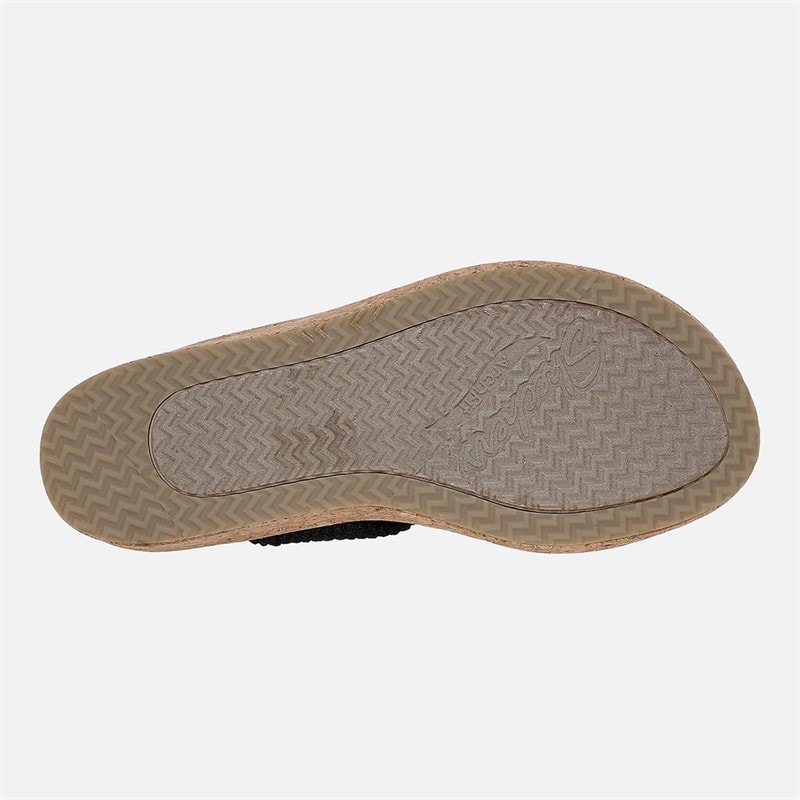 SKECHERS Womens Beverlee Arch Fit Sandals Black - Image 2