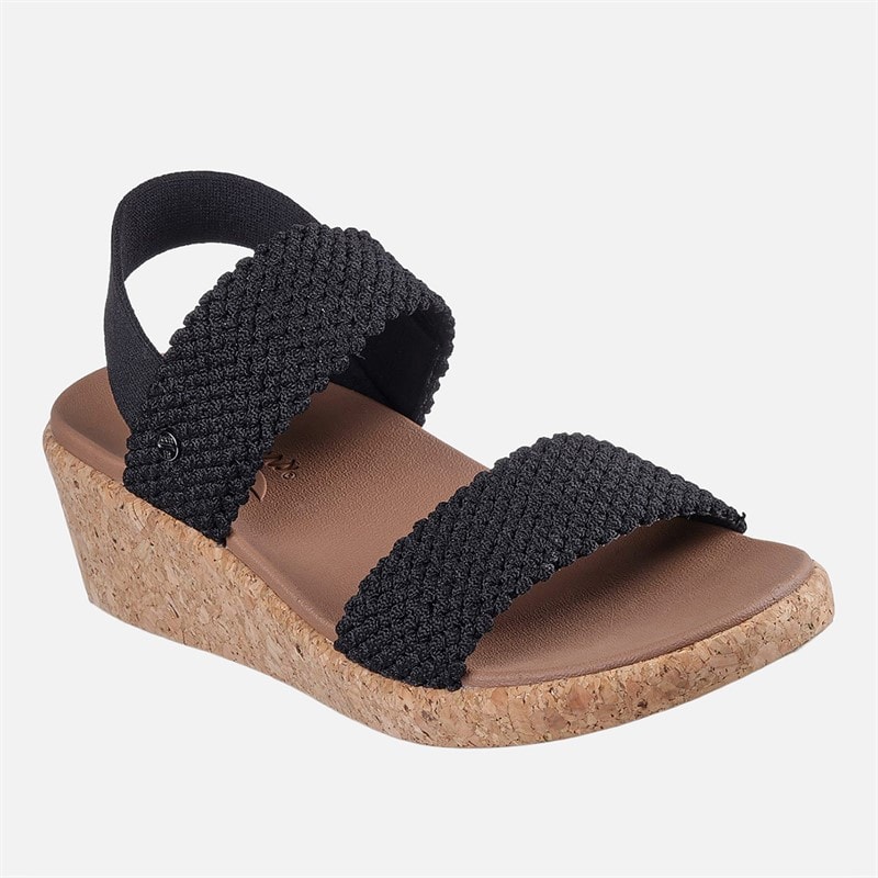 SKECHERS Womens Beverlee Arch Fit Sandals Black - Image 3