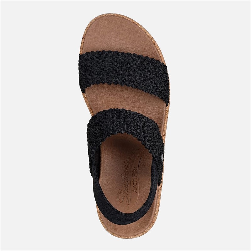 SKECHERS Womens Beverlee Arch Fit Sandals Black - Image 4