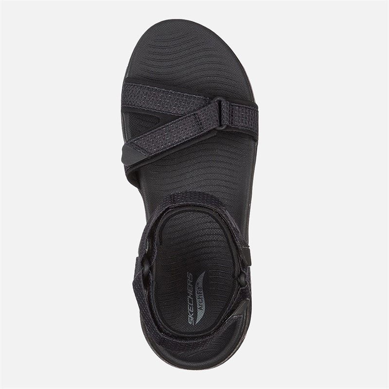 SKECHERS Womens Gowalk Arch Fit Sandals Black - Image 3