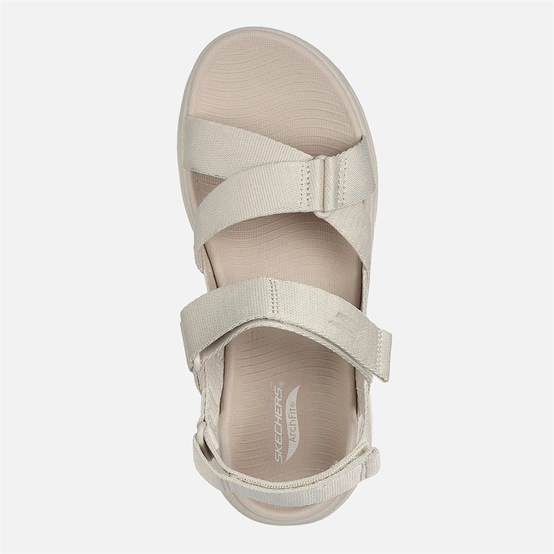 SKECHERS Womens Gowalk Arch Fit Sandals Natur - Image 4