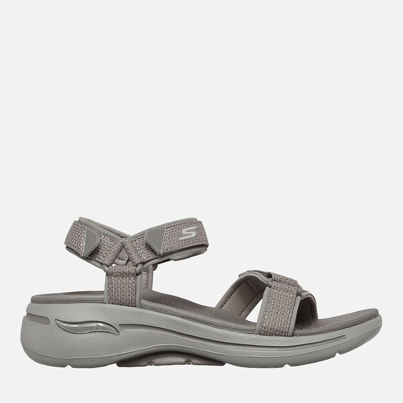 SKECHERS Womens Gowalk Arch Fit Sandals Dark Taupe - Image 1