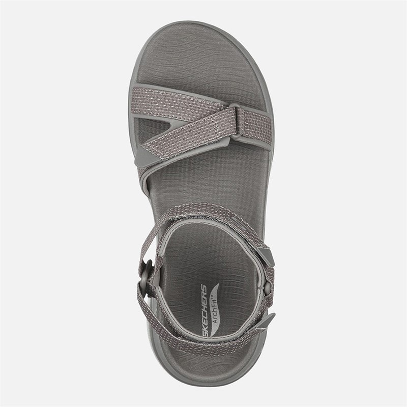 SKECHERS Womens Gowalk Arch Fit Sandals Dark Taupe - Image 4