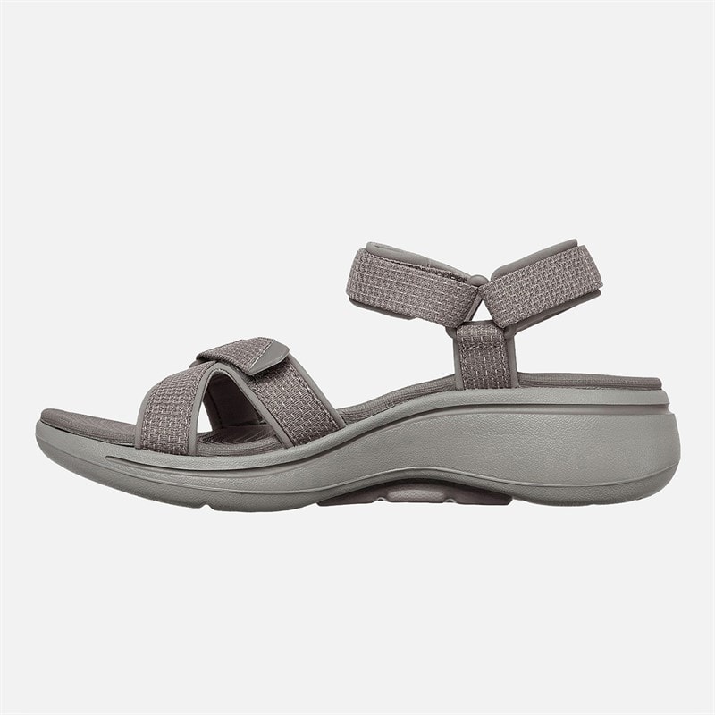 SKECHERS Womens Gowalk Arch Fit Sandals Dark Taupe - Image 5