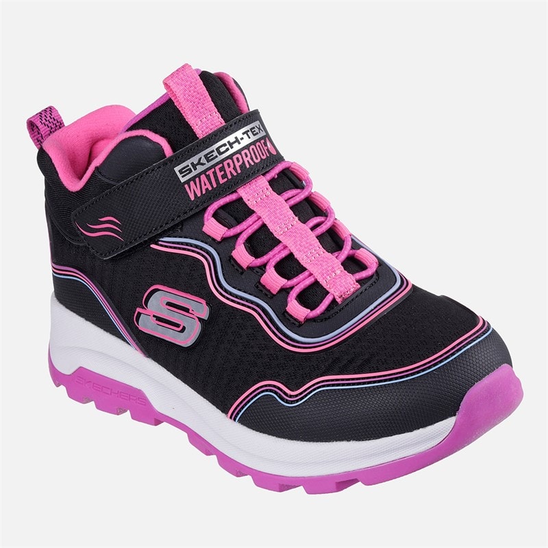 SKECHERS Girls Storm Blazer Streamline Waterproof Sneakers Black - Image 3
