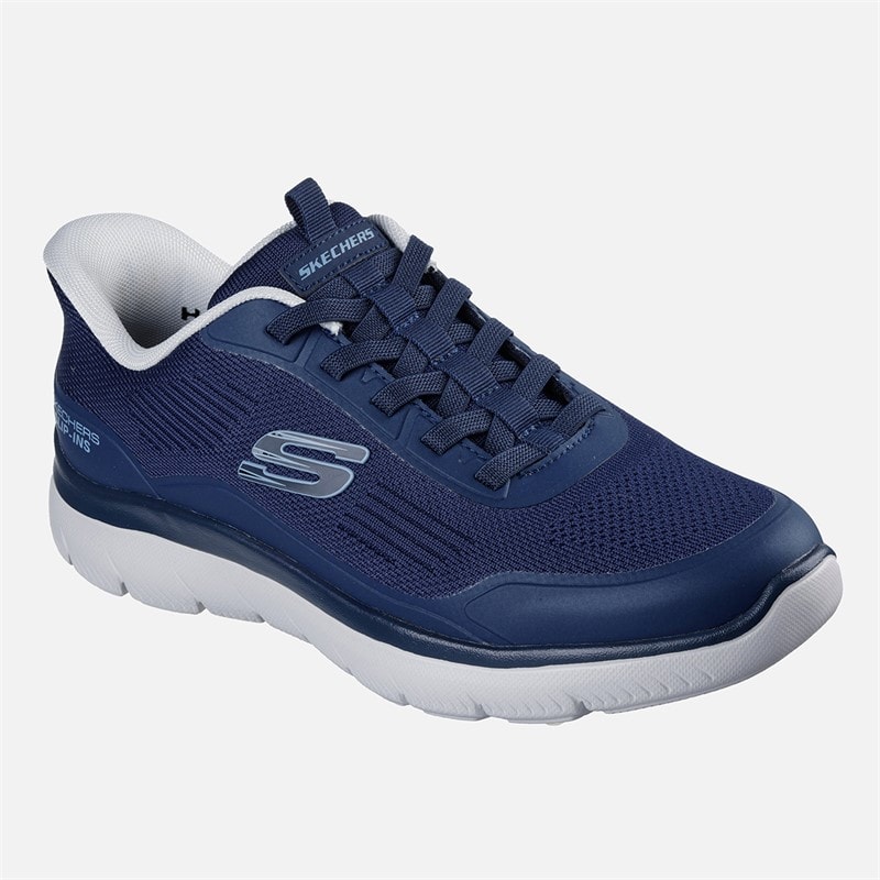 SKECHERS Mens Summits Leyter Slip Ins Sneakers Navy - Image 3