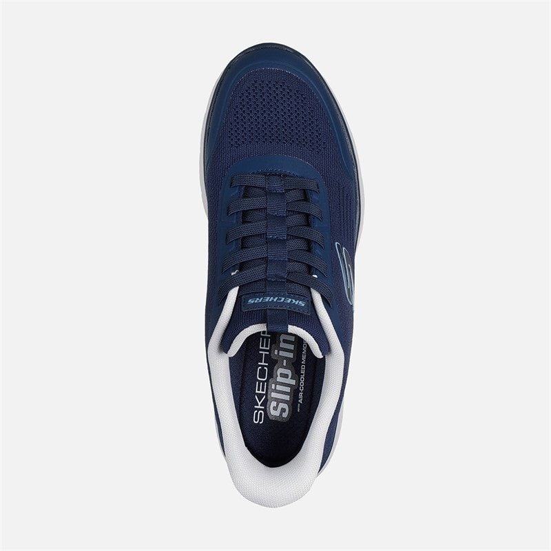 SKECHERS Mens Summits Leyter Slip Ins Sneakers Navy - Image 4