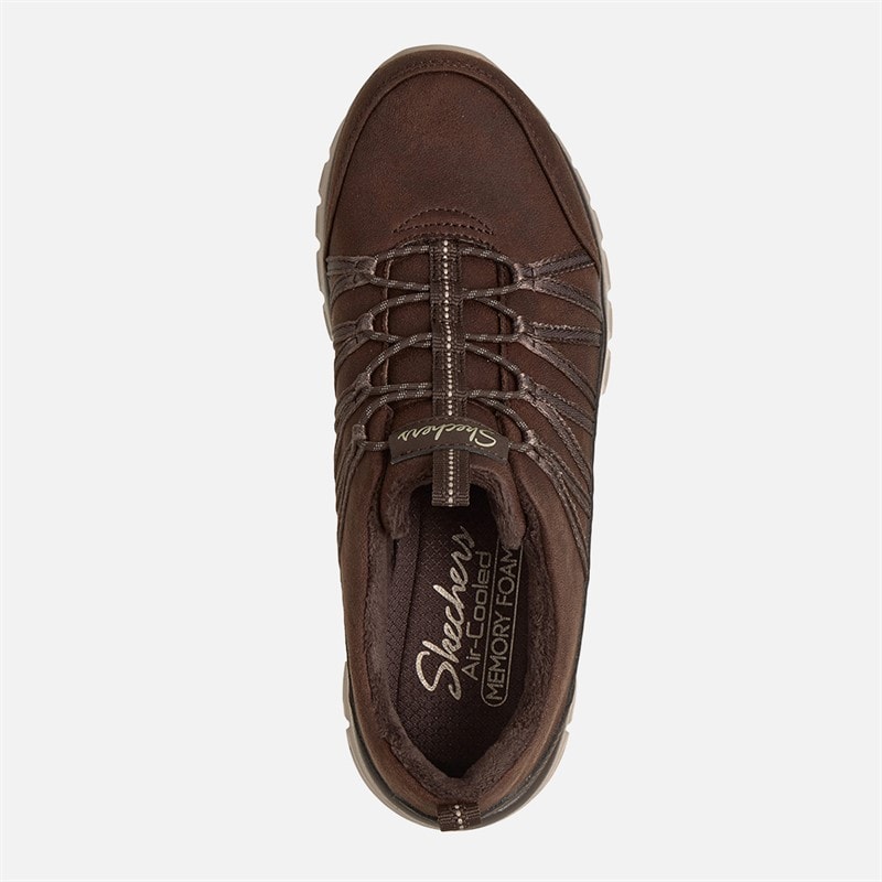SKECHERS Womens Graceful Cozy Hug Sneakers Brown - Image 4