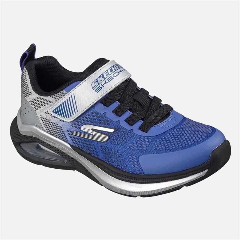 SKECHERS Boys Microspec Max Velocity Sneakers Blue - Image 3