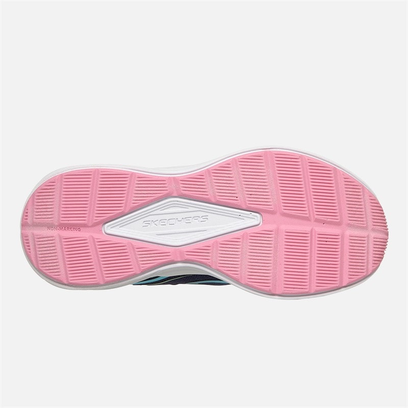 SKECHERS Girls Microspec Tread Hyper Speed Sneakers Navy - Image 2