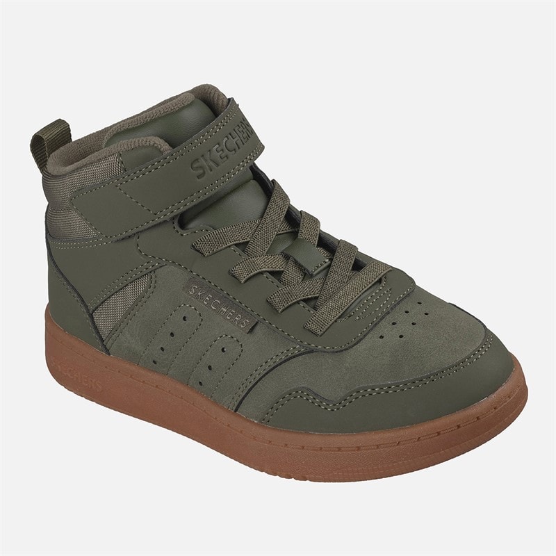 SKECHERS Boys Quick Street Sneakers Olive - Image 3