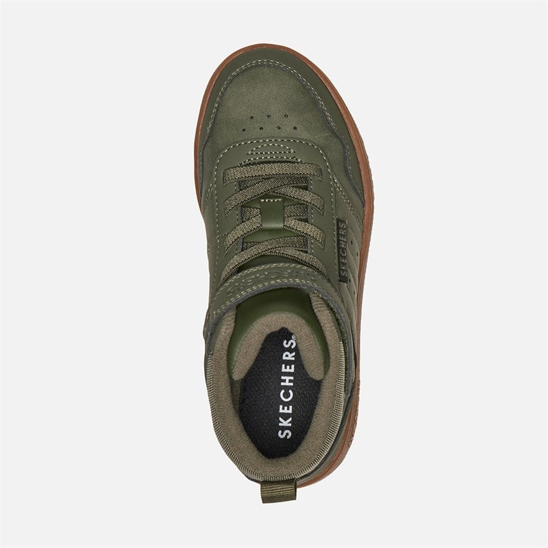 SKECHERS Boys Quick Street Sneakers Olive - Image 4