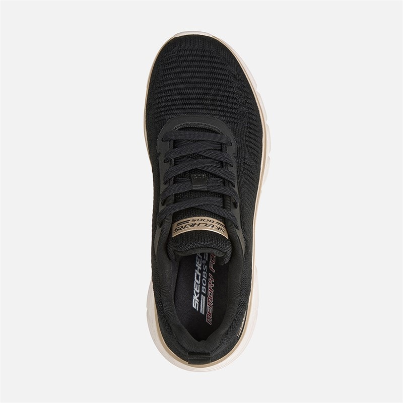 SKECHERS Womens Bobs B Flex Hi Flying High Sneakers Black - Image 3