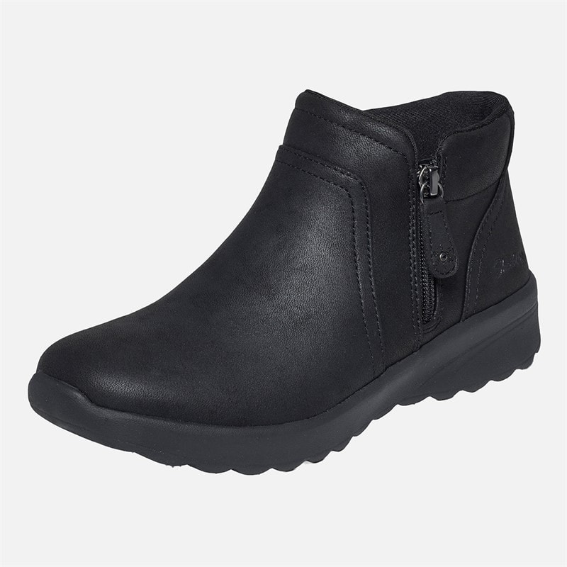 SKECHERS Womens Lovely Vibe Boots Black - Image 3